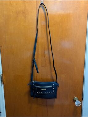 Reaction Kenneth Cole Black Crossbody Bag with Gold Stud Accents